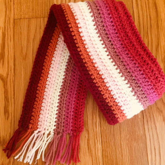 NEW ADDED Handmade Crochet LGBTQ+ Pride Flag Scarf - Picture 4 of 6
